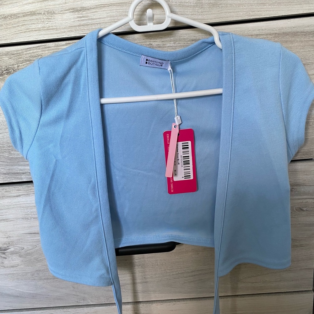 Beginning Boutique Charlee Crop Blue